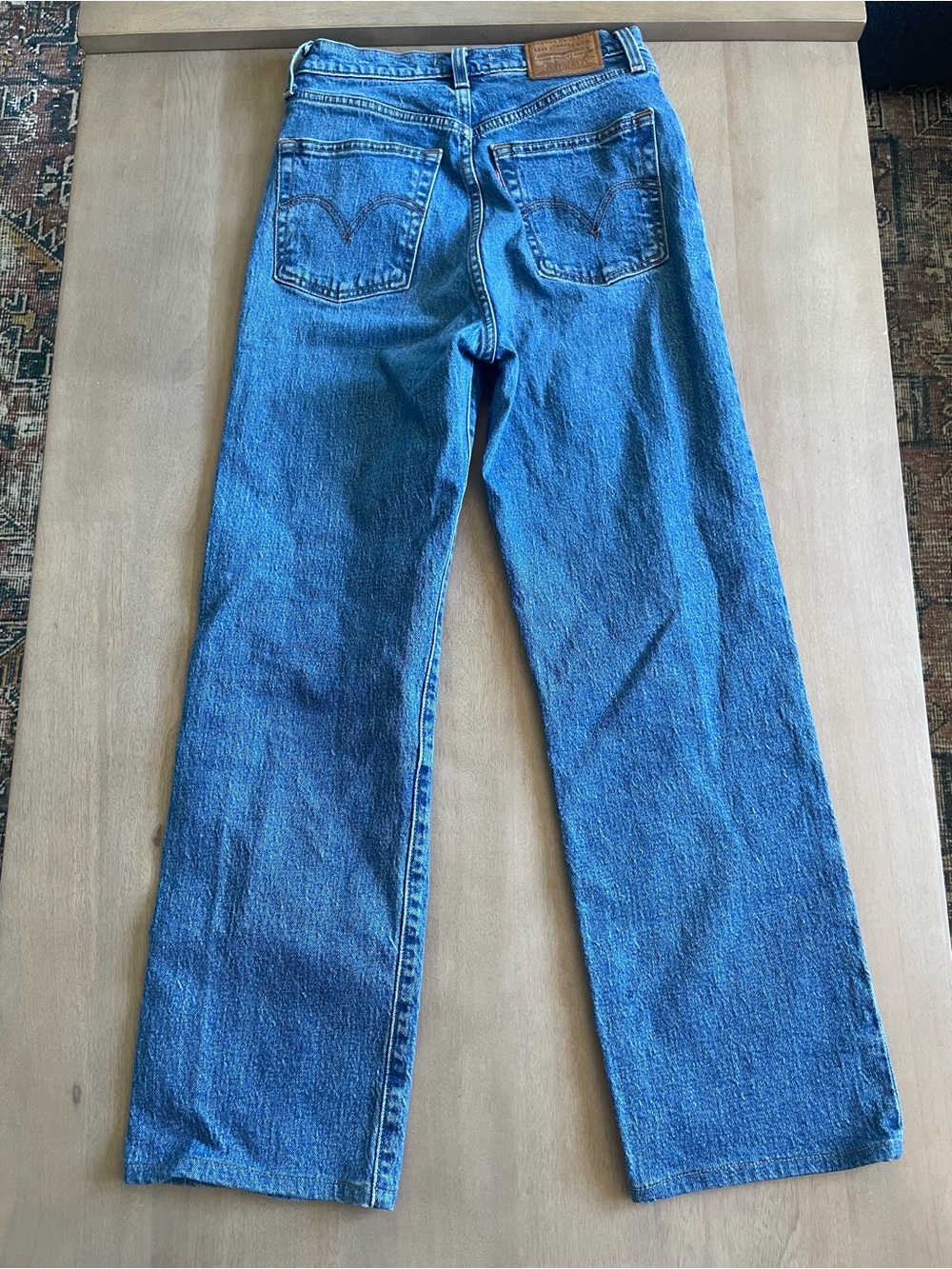 Levi’s Ribcage Straight Button Fly Blue Jeans - Picture 7 of 11